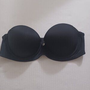 WONDERBRA STRAPLESS UNDERWIRE BRA BLACK SIZE 32B